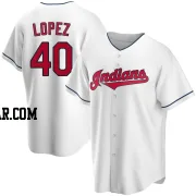 Reynaldo Lopez Men's Cleveland Guardians White Replica Home Jersey