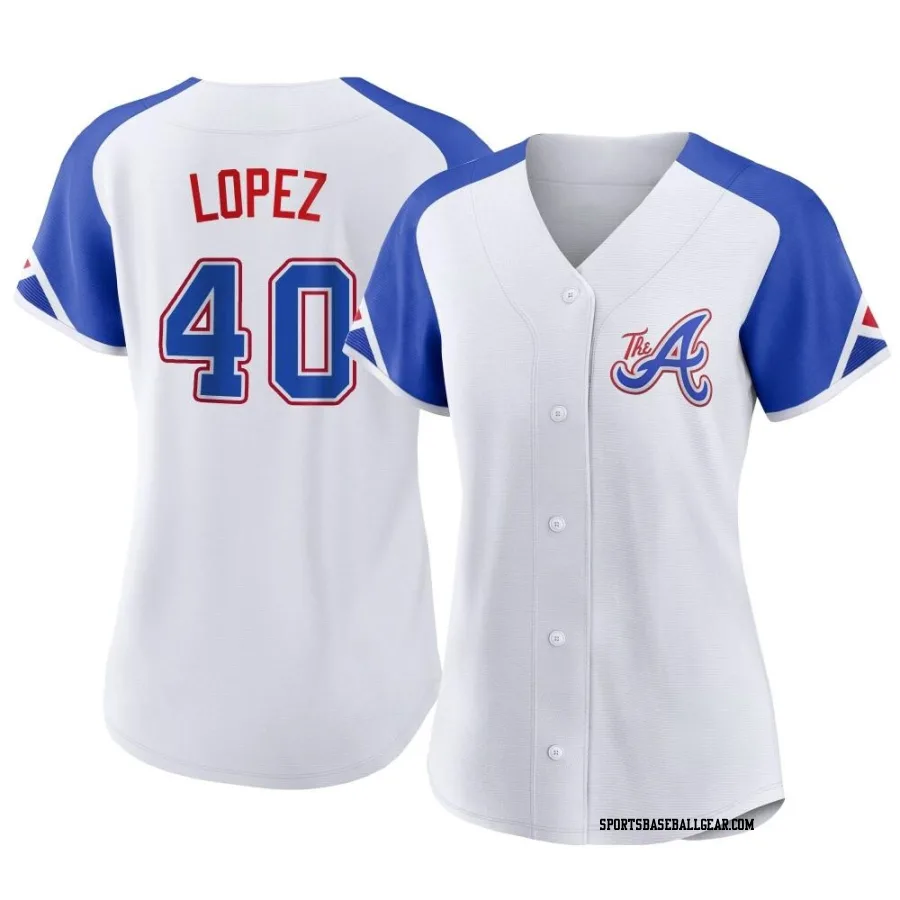 Reynaldo Lopez Women's Atlanta Braves White Replica 2023 City Connect Jersey