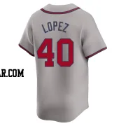 Reynaldo Lopez Youth Atlanta Braves Gray Limited Away Jersey