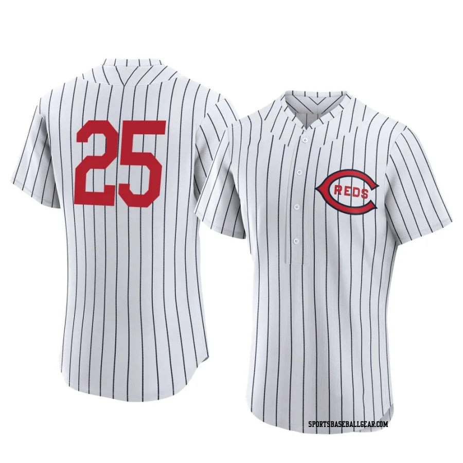 Rhett Lowder Men's Cincinnati Reds White Authentic 2022 Field Of Dreams Jersey