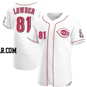 Rhett Lowder Men's Cincinnati Reds White Authentic Home Jersey