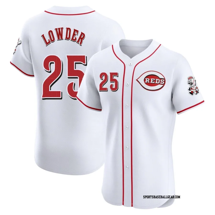 Rhett Lowder Men's Cincinnati Reds White Elite Home Jersey