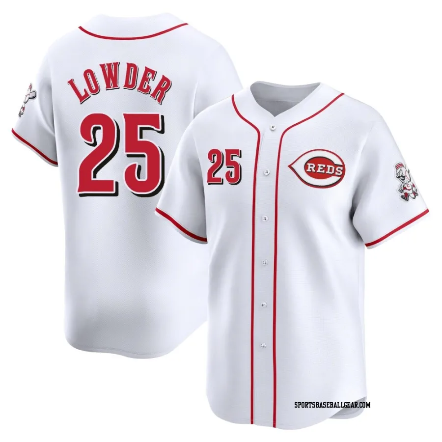 Rhett Lowder Men's Cincinnati Reds White Limited Home Jersey