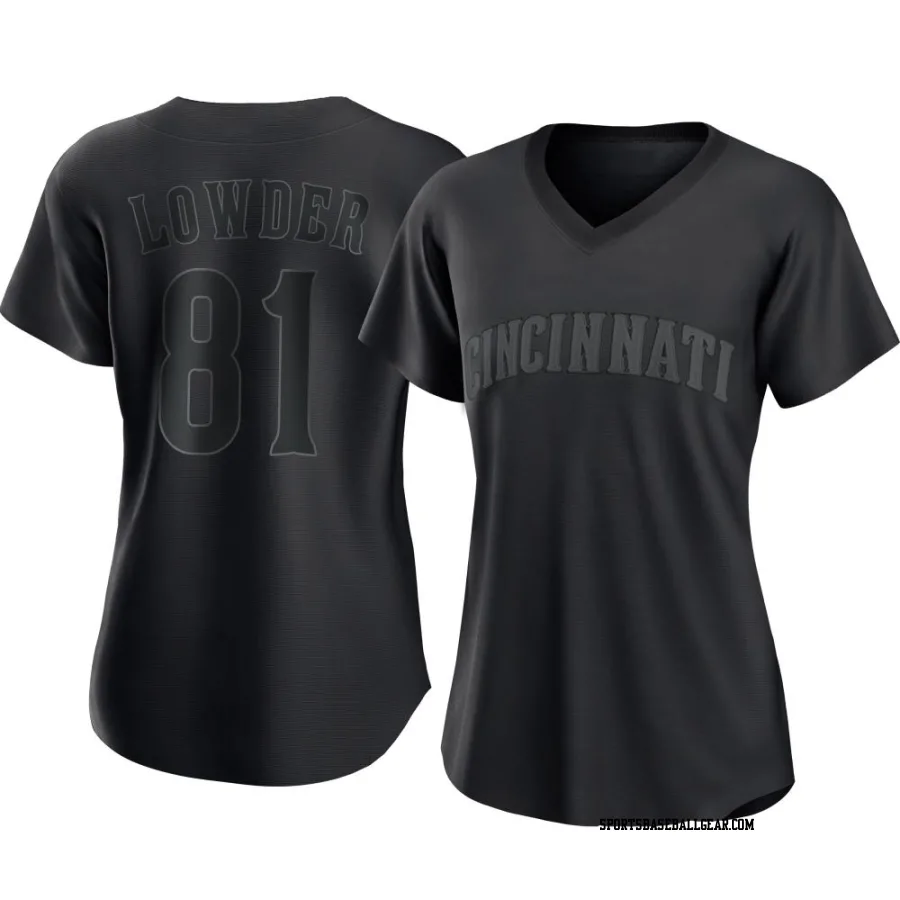 Rhett Lowder Women's Cincinnati Reds Black Authentic Pitch Fashion Jersey