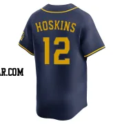 Rhys Hoskins Men's Milwaukee Brewers Navy Limited Alternate Jersey