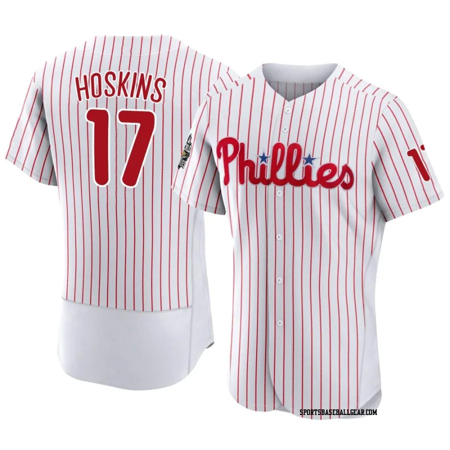 Rhys Hoskins Men's Philadelphia Phillies White Authentic 2022 World Series Home Jersey