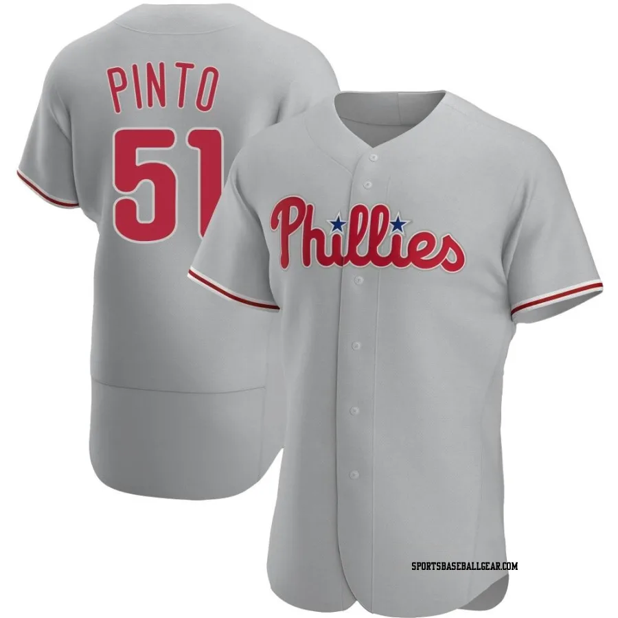 Ricardo Pinto Men's Philadelphia Phillies Gray Authentic Road Jersey
