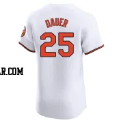Rich Dauer Men's Baltimore Orioles White Elite Home Jersey
