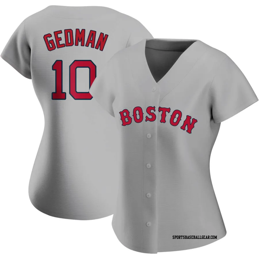 Rich Gedman Women's Boston Red Sox Gray Authentic Road Jersey
