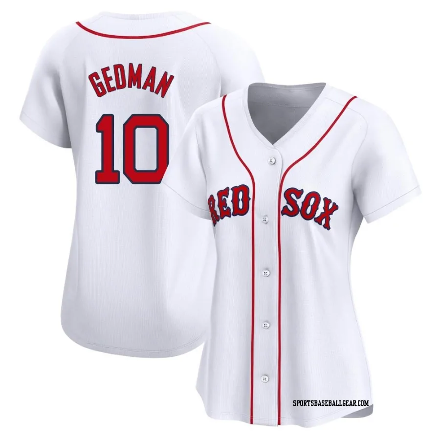 Rich Gedman Women's Boston Red Sox White Limited Home Jersey