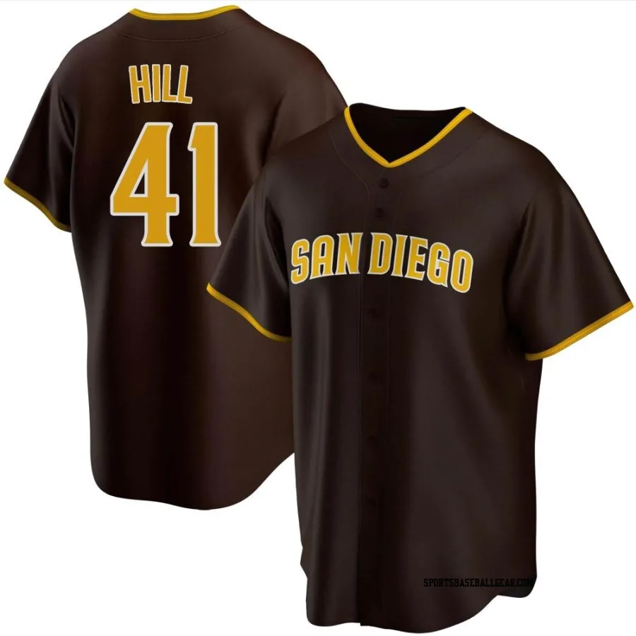 Rich Hill Men's San Diego Padres Brown Replica Road Jersey