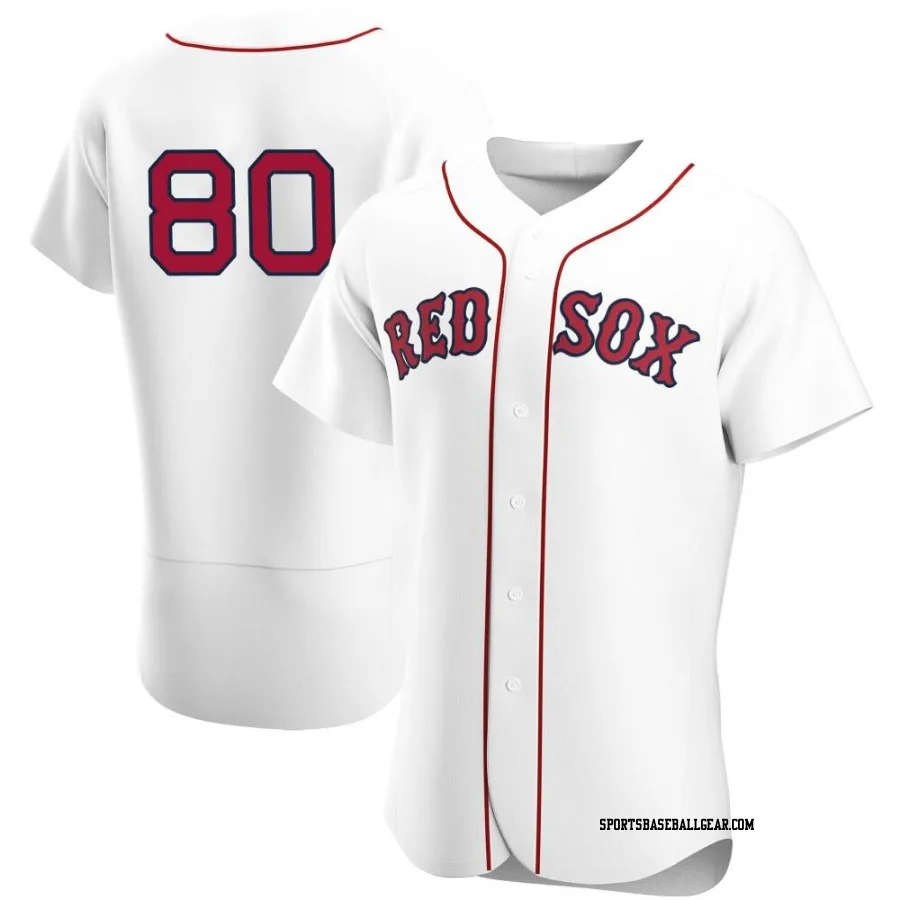 Richard Fitts Men's Boston Red Sox White Authentic Home Team Jersey