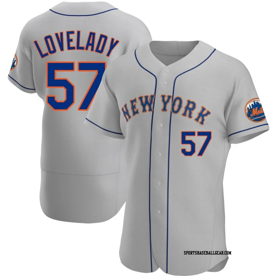 Richard Lovelady Men's New York Mets Gray Authentic Road Jersey