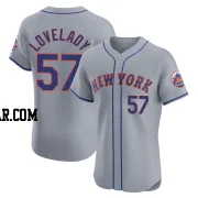 Richard Lovelady Men's New York Mets Gray Elite Road Jersey