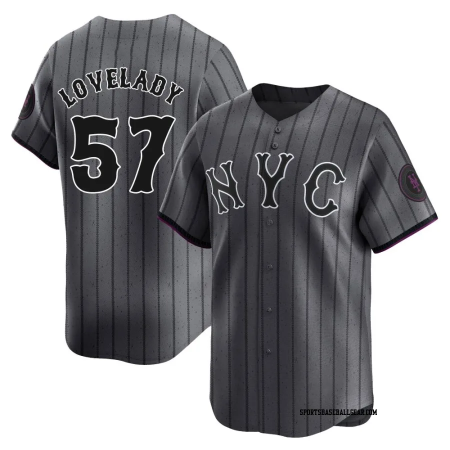 Richard Lovelady Men's New York Mets Limited Graphite 2024 City Connect Jersey