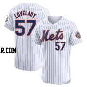 Richard Lovelady Men's New York Mets White Elite Home Jersey