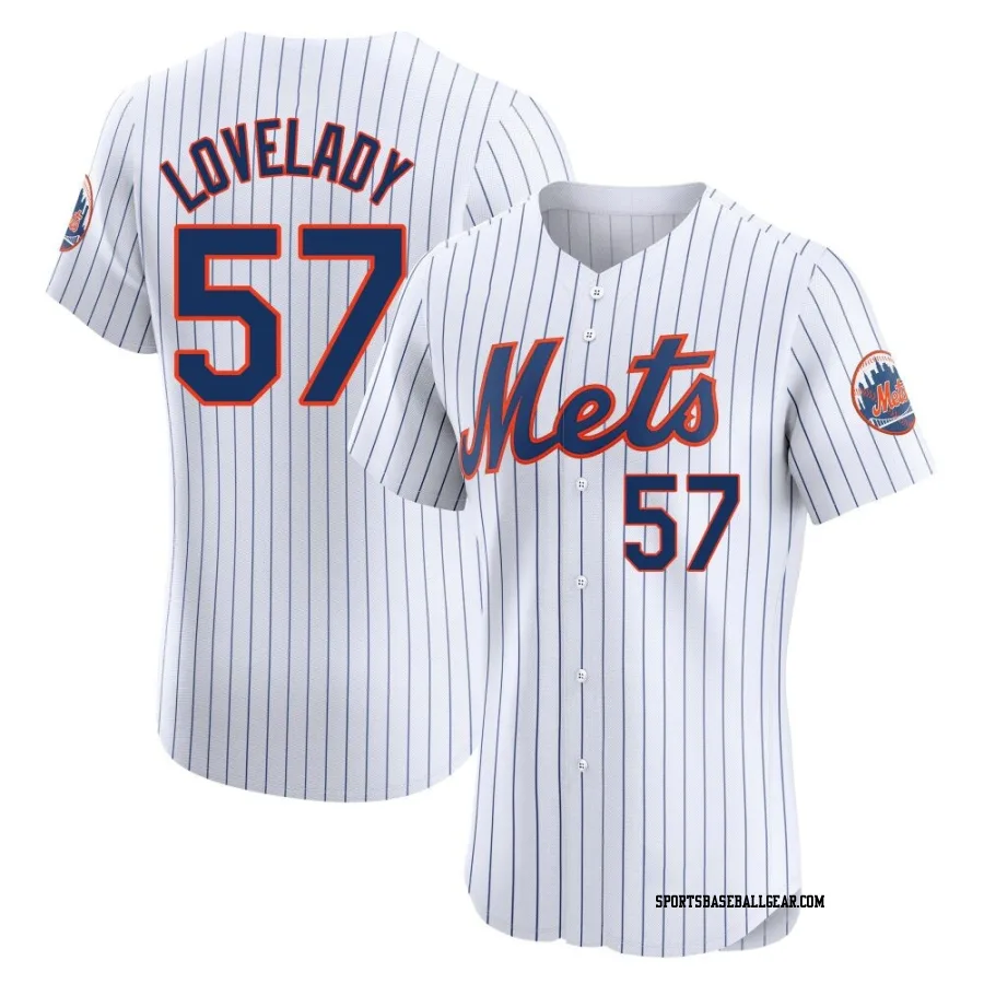 Richard Lovelady Men's New York Mets White Elite Home Jersey