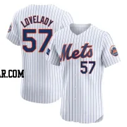 Richard Lovelady Men's New York Mets White Elite Home Patch Jersey