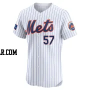Richard Lovelady Men's New York Mets White Elite Home Patch Jersey
