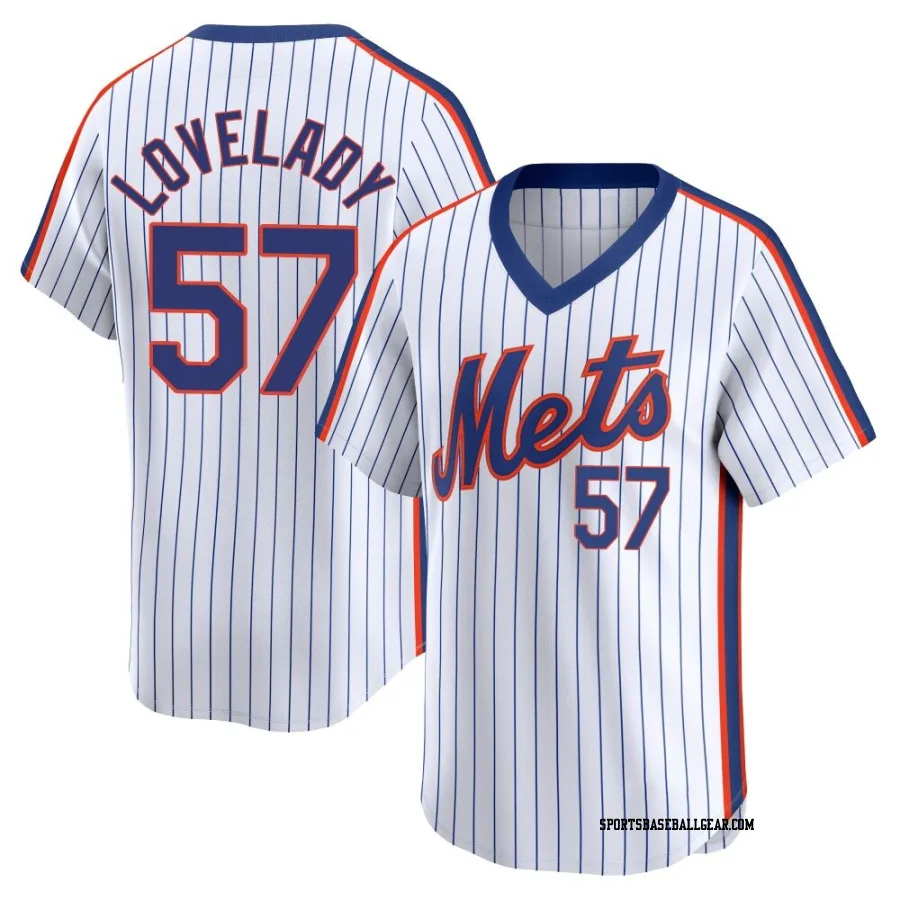Richard Lovelady Men's New York Mets White Limited Cooperstown Collection Jersey