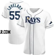 Richard Lovelady Men's Tampa Bay Rays White Authentic Home Jersey