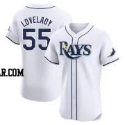 Richard Lovelady Men's Tampa Bay Rays White Elite Home Jersey
