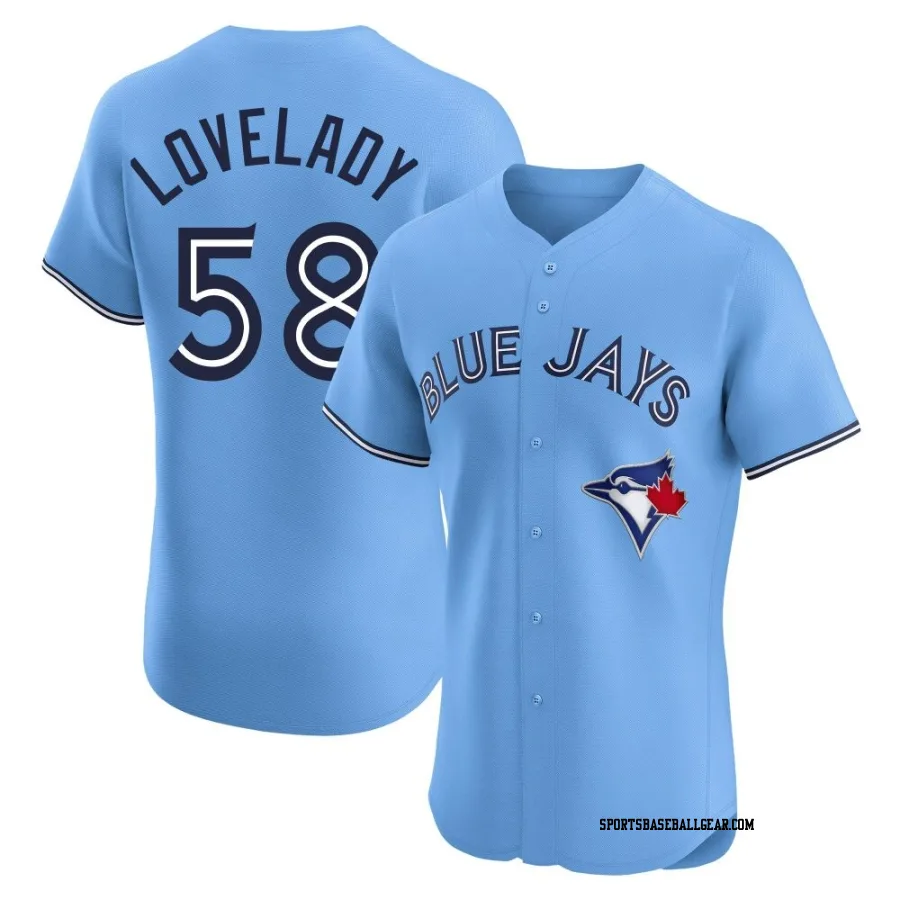 Richard Lovelady Men's Toronto Blue Jays Blue Elite Powder Alternate Jersey