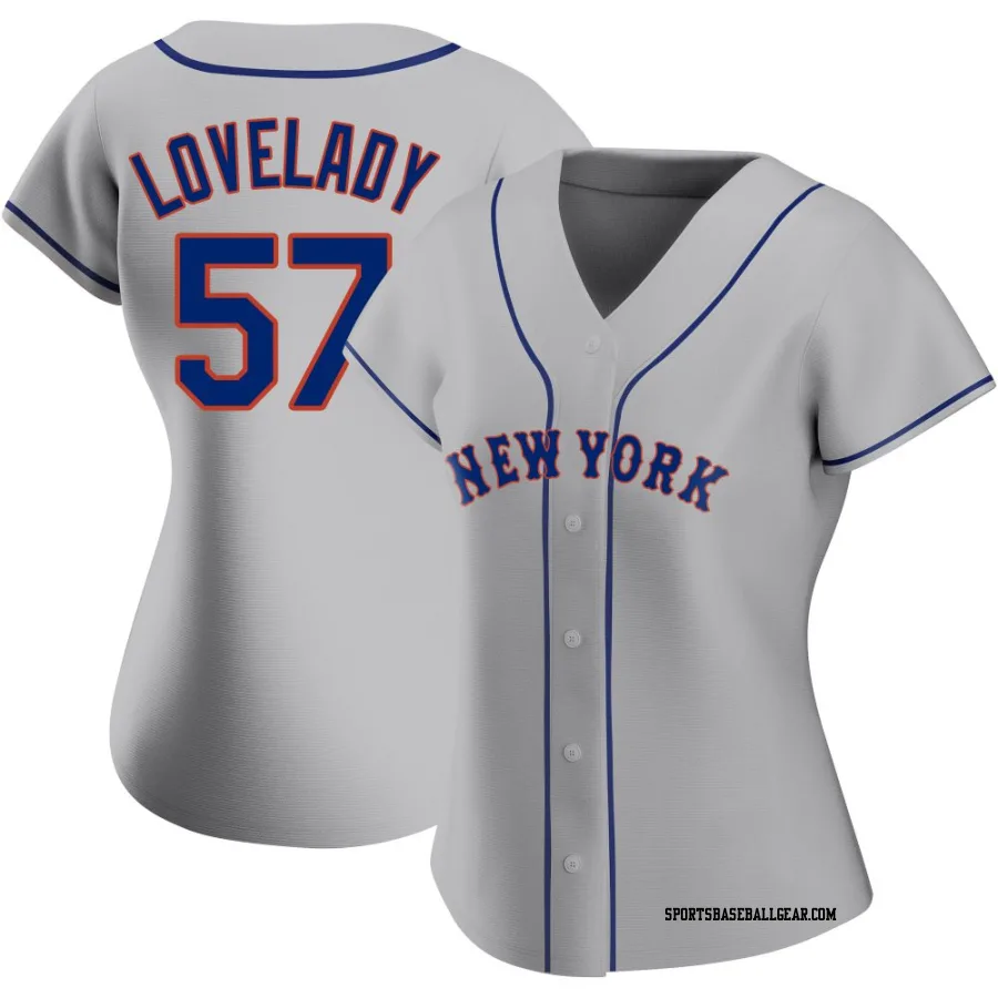 Richard Lovelady Women's New York Mets Gray Replica Road Jersey