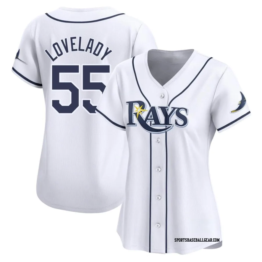 Richard Lovelady Women's Tampa Bay Rays White Limited Home Jersey