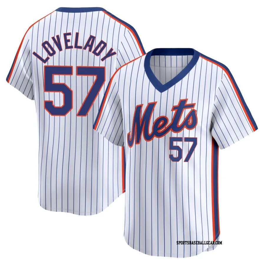 Richard Lovelady Youth New York Mets White Limited Cooperstown Collection Jersey