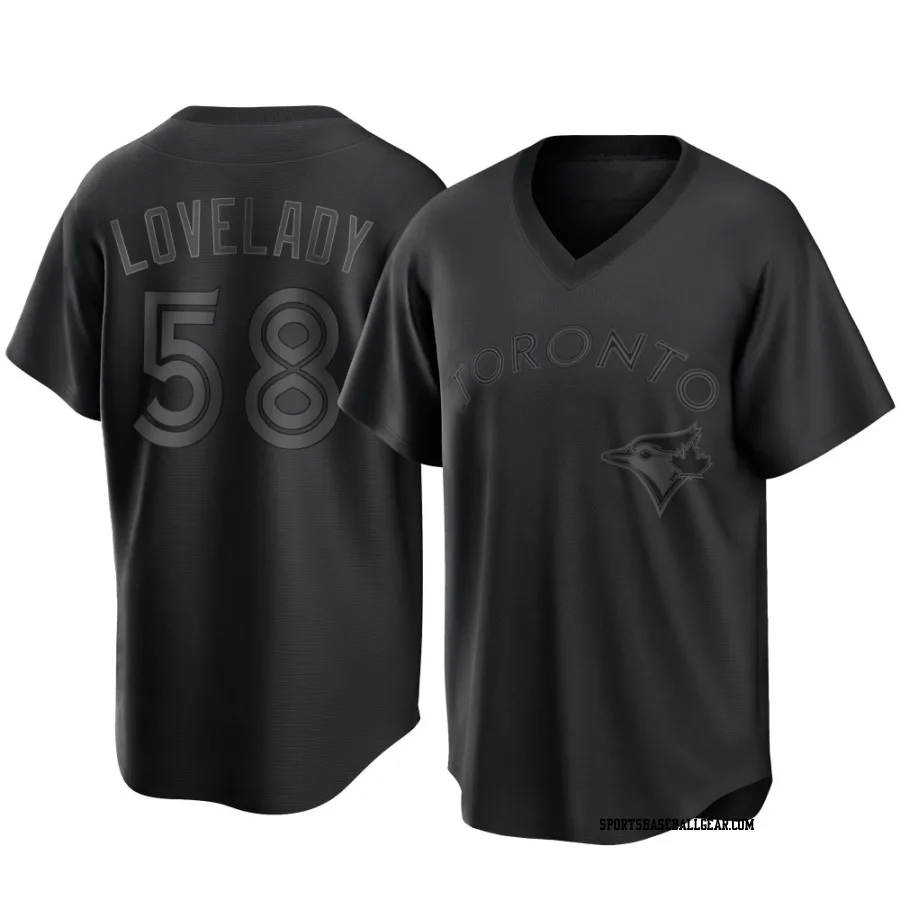 Richard Lovelady Youth Toronto Blue Jays Black Replica Pitch Fashion Jersey