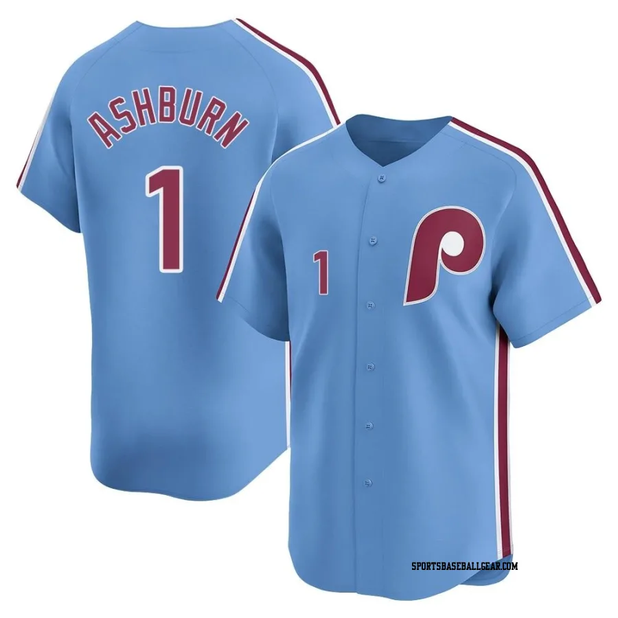 Richie Ashburn Youth Philadelphia Phillies Light Blue Limited Alternate Jersey
