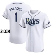 Richie Palacios Men's Tampa Bay Rays White Elite Home Jersey