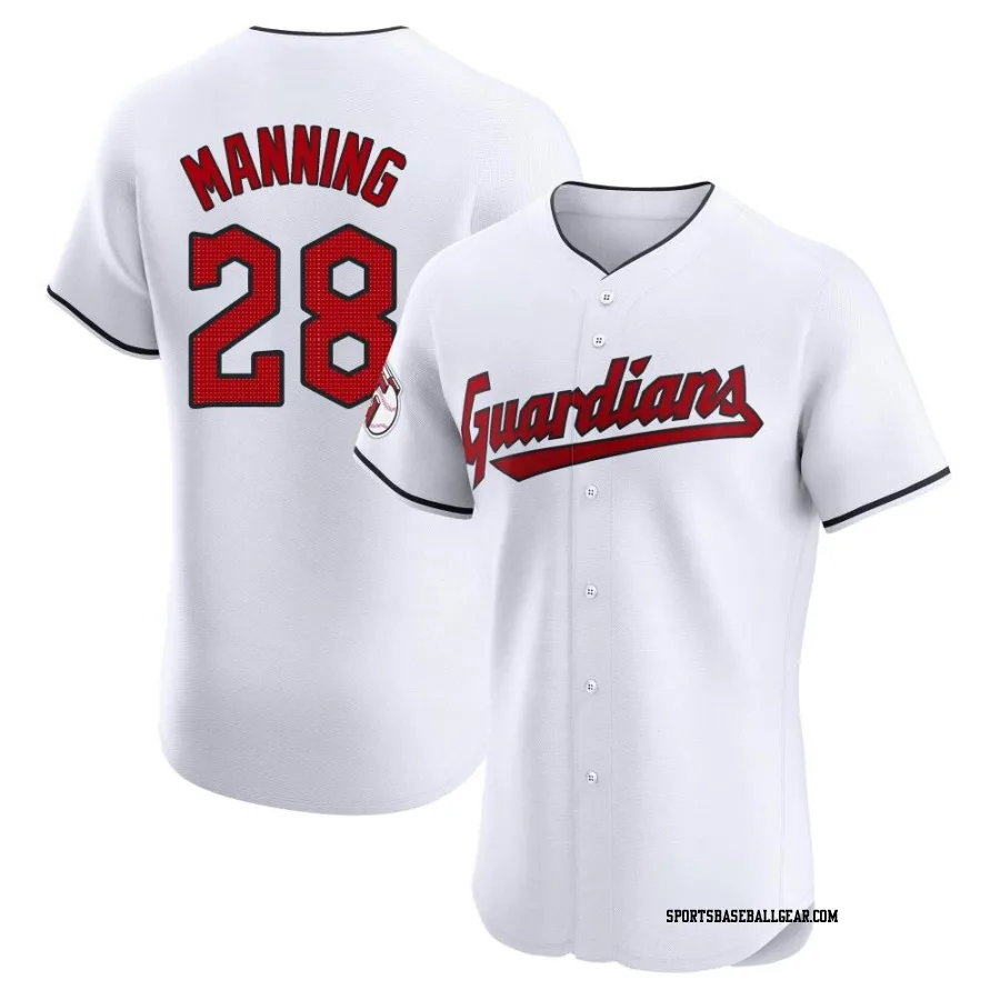Rick Manning Men's Cleveland Guardians White Elite Home Jersey