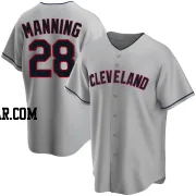 Rick Manning Youth Cleveland Guardians Gray Replica Road Jersey