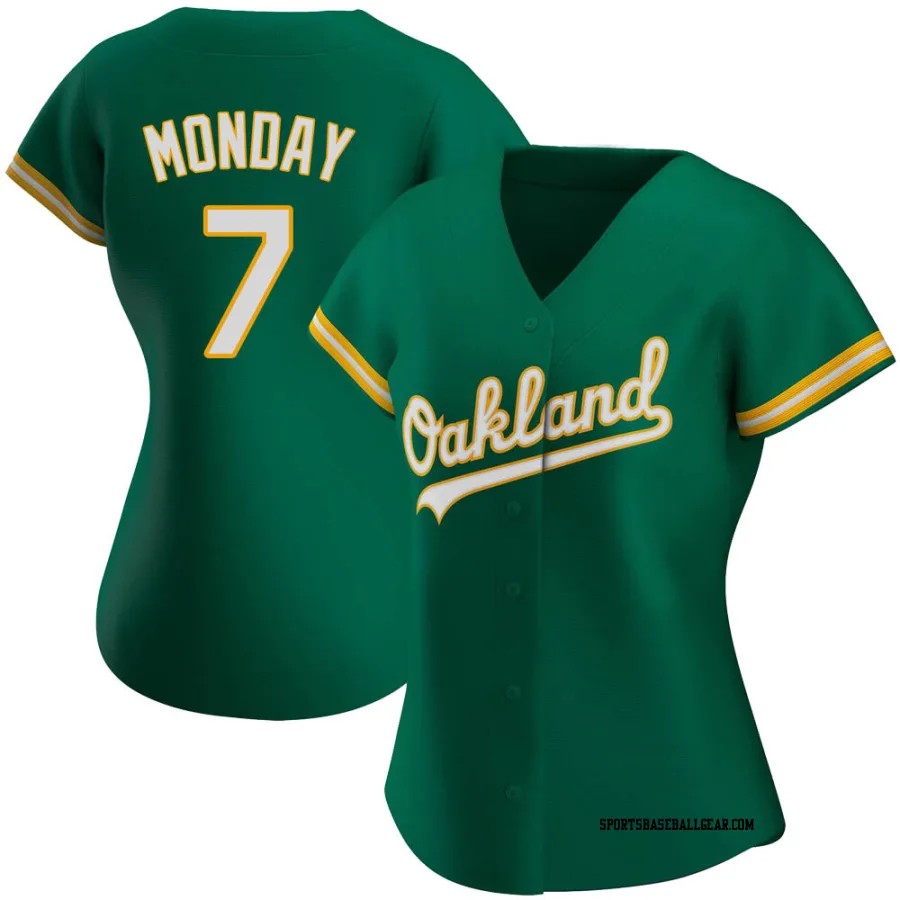Rick Monday Women's Oakland Athletics Green Authentic Kelly Alternate Jersey