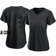 Rick Reuschel Women's Chicago Cubs Black Replica Pitch Fashion Jersey
