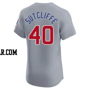 Rick Sutcliffe Men's Chicago Cubs Gray Elite Road Jersey