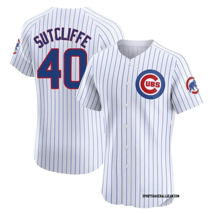 Rick Sutcliffe Men's Chicago Cubs White Elite Home Jersey