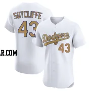 Rick Sutcliffe Men's Los Angeles Dodgers Gold Elite White 2025 Collection Jersey
