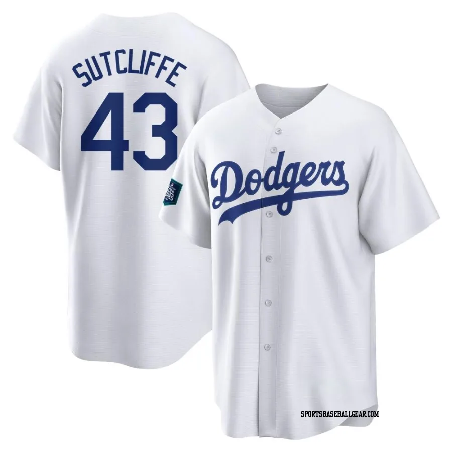 Rick Sutcliffe Men's Los Angeles Dodgers White Replica 2024 World Tour Seoul Series Home Jersey