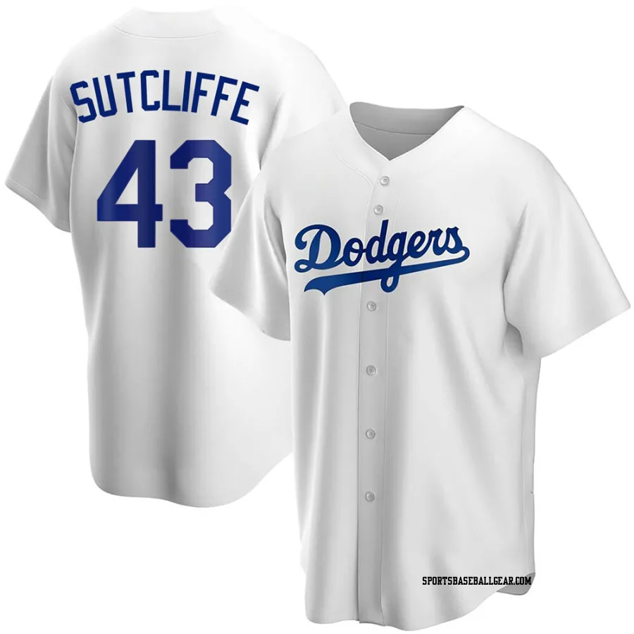 Rick Sutcliffe Men's Los Angeles Dodgers White Replica Home Jersey