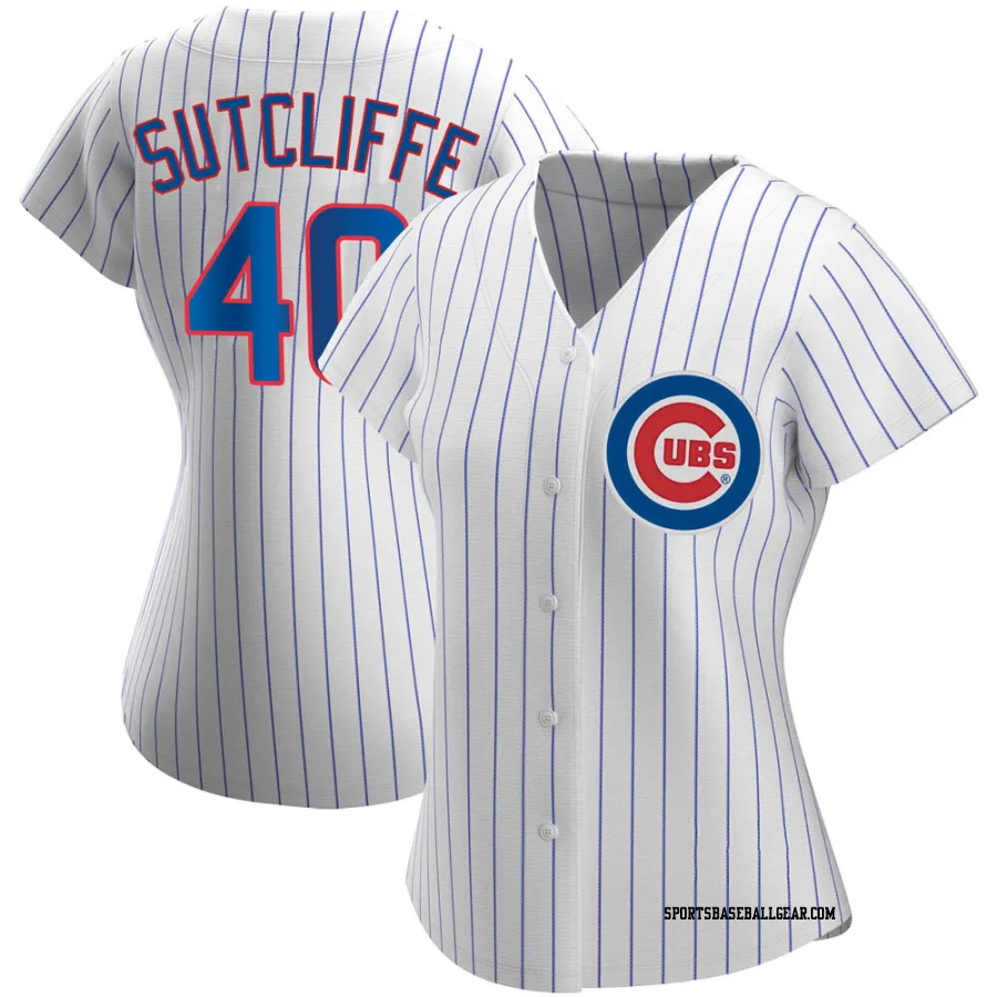 Rick Sutcliffe Women's Chicago Cubs White Replica Home Jersey