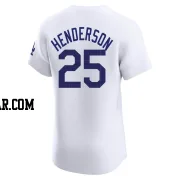 Rickey Henderson Men's Los Angeles Dodgers White Elite Home Jersey