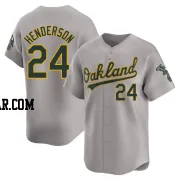 Rickey Henderson Men's Oakland Athletics Gray Limited Away Jersey