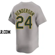 Rickey Henderson Men's Oakland Athletics Gray Limited Away Jersey