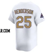 Rickey Henderson Youth Los Angeles Dodgers Gold Limited White 2025 Collection Jersey