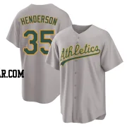 Rickey Henderson Youth Oakland Athletics Gray Replica Away 2.0 Jersey