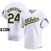 Rickey Henderson Youth Oakland Athletics White Limited Home Jersey