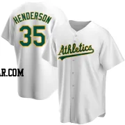 Rickey Henderson Youth Oakland Athletics White Replica Home Jersey